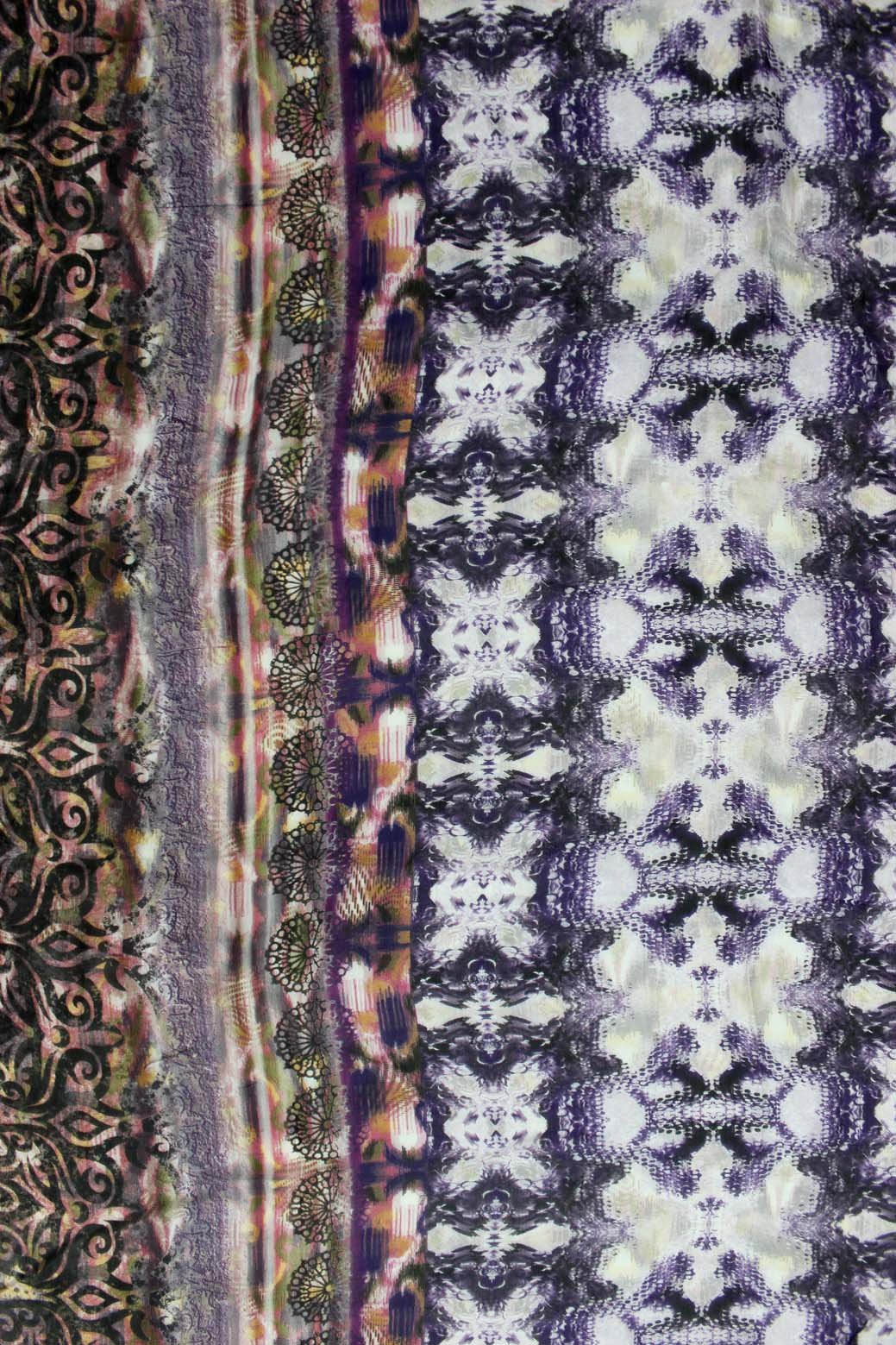 Patterned Fashion Silk Scarf - Image 5