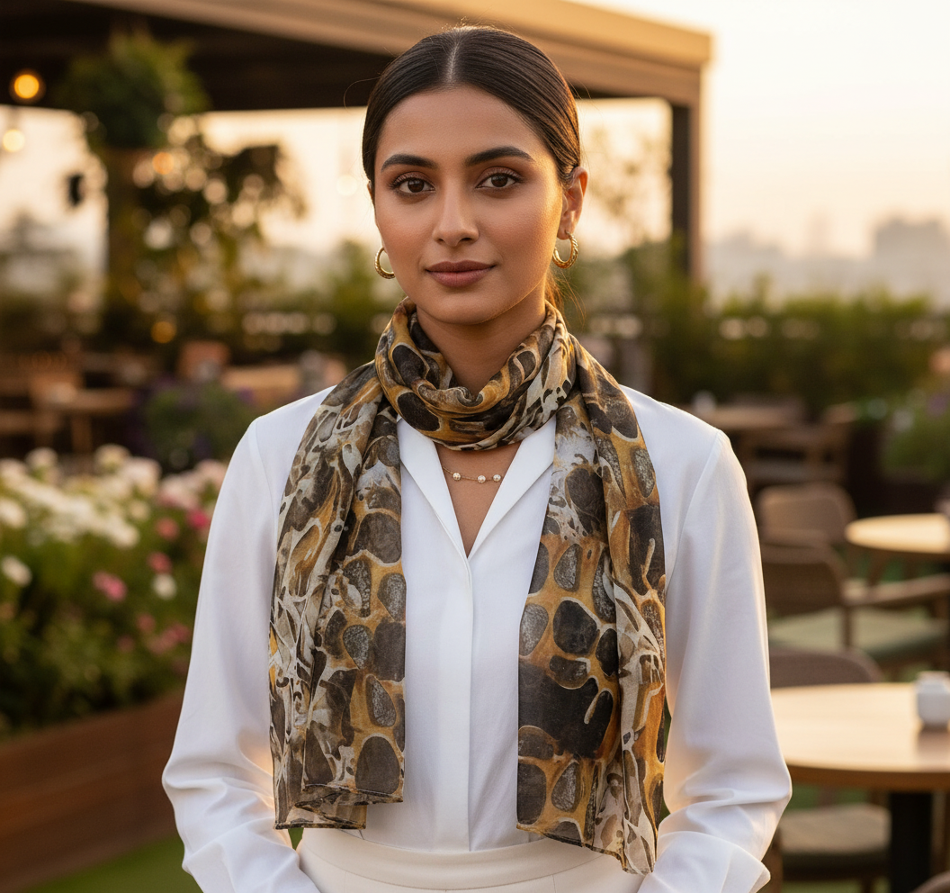 cotton silk scarf