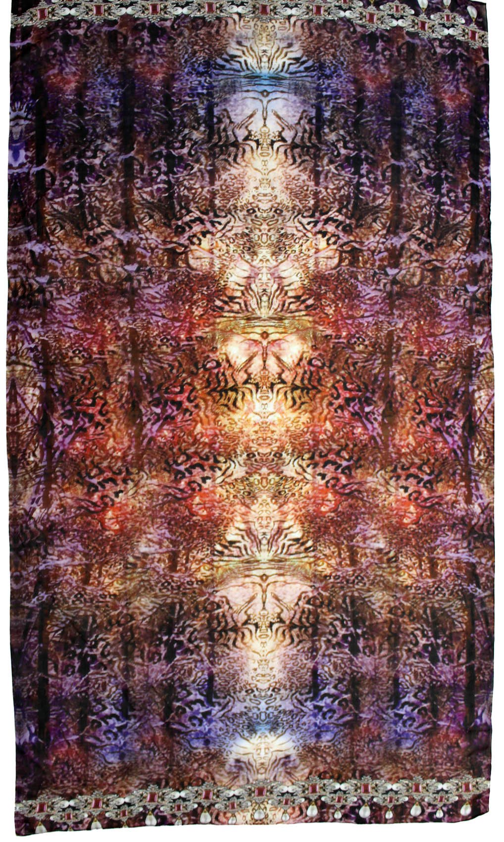 Elegant patterned silk scarf - Image 4