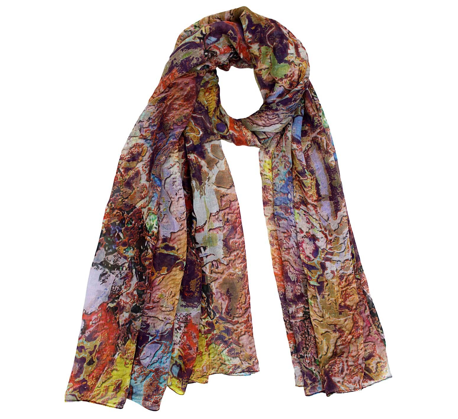 Embossed abstract digital print Modal Scarf - Image 4