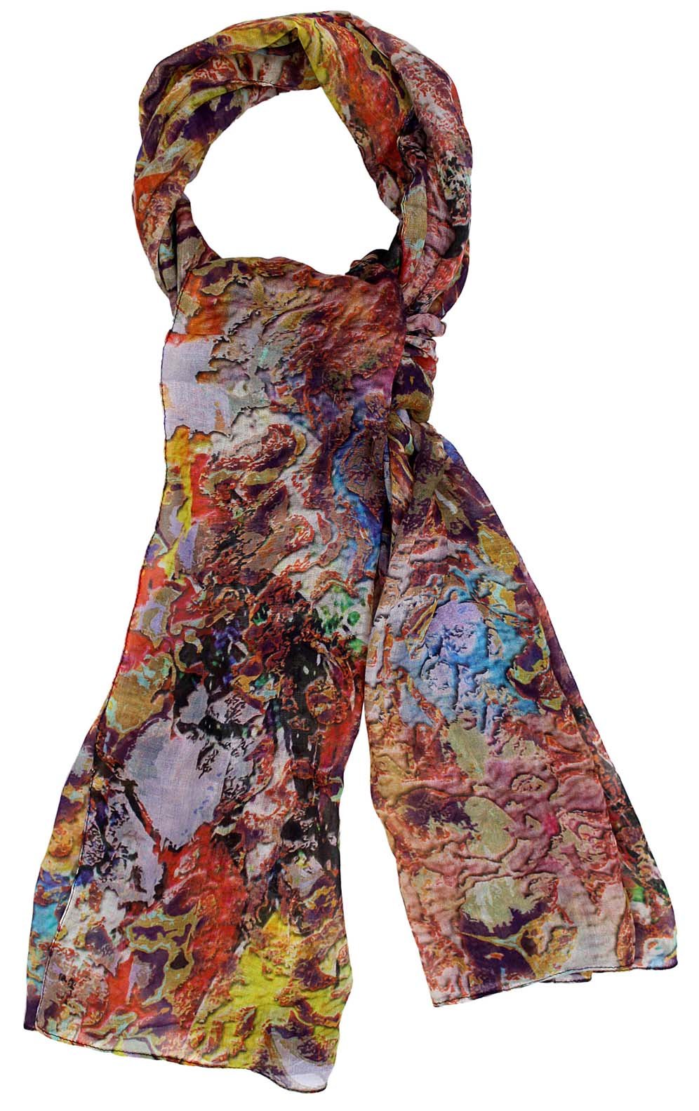 Embossed abstract digital print Modal Scarf - Image 3