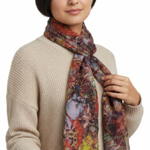 Embossed abstract digital print Modal Scarf