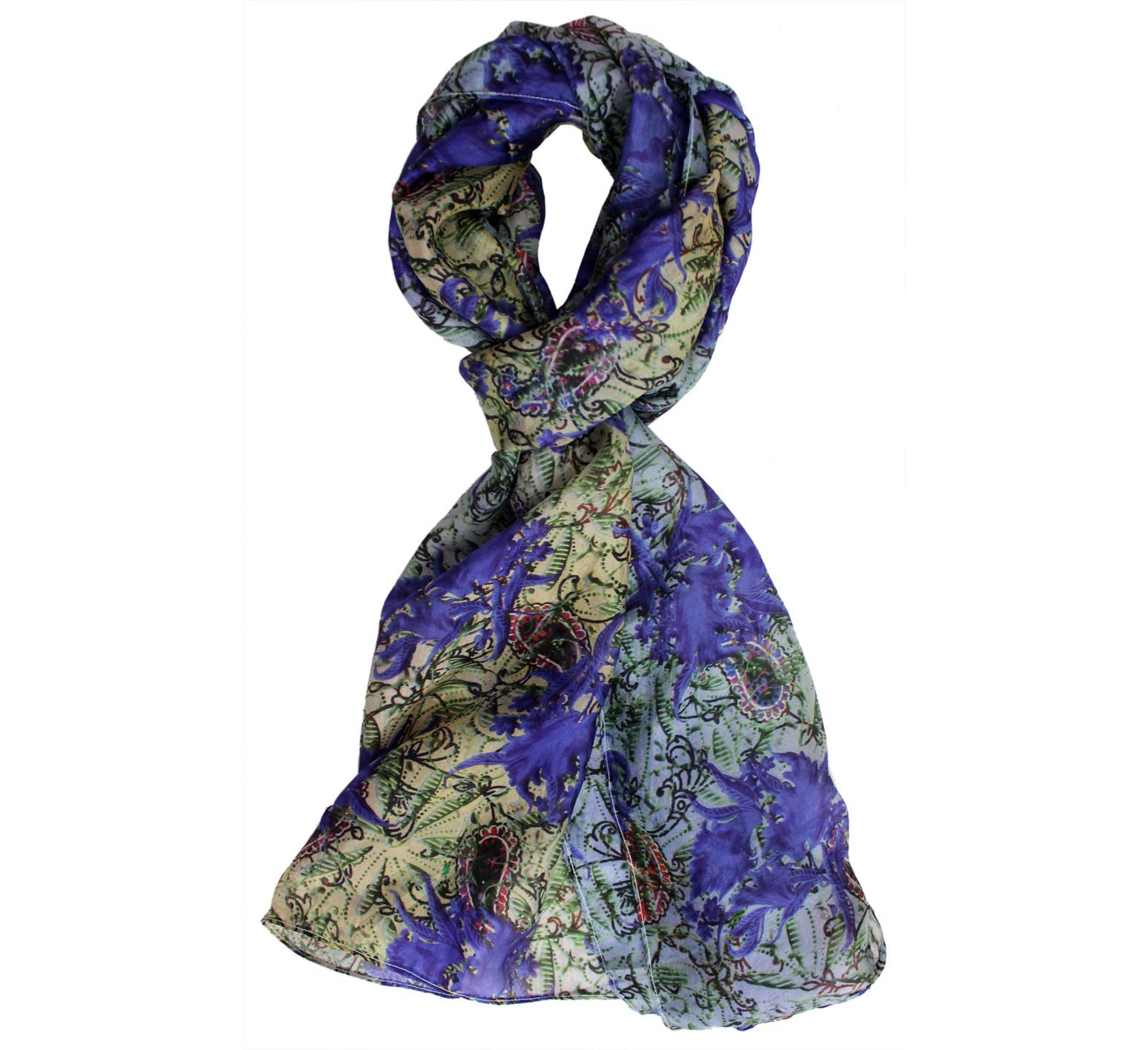Women's Paisley Silk Scarf - Image 2