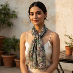Multicolor Geometric Pattern Scarf