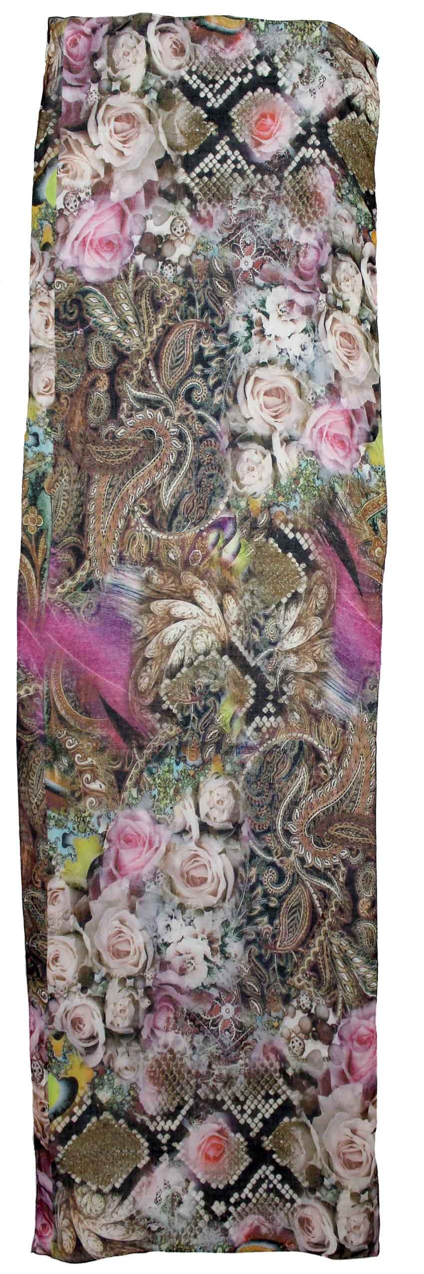 Rose paisley Modal Scarf - Image 3