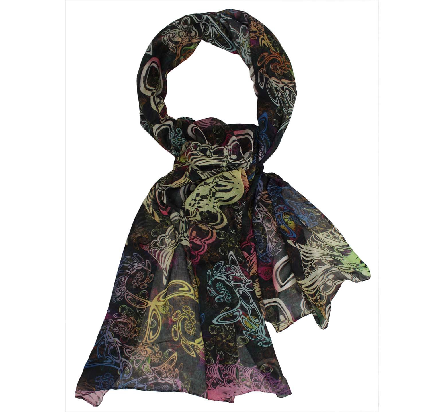 Colorful Printed runway Modal Scarf - Image 2