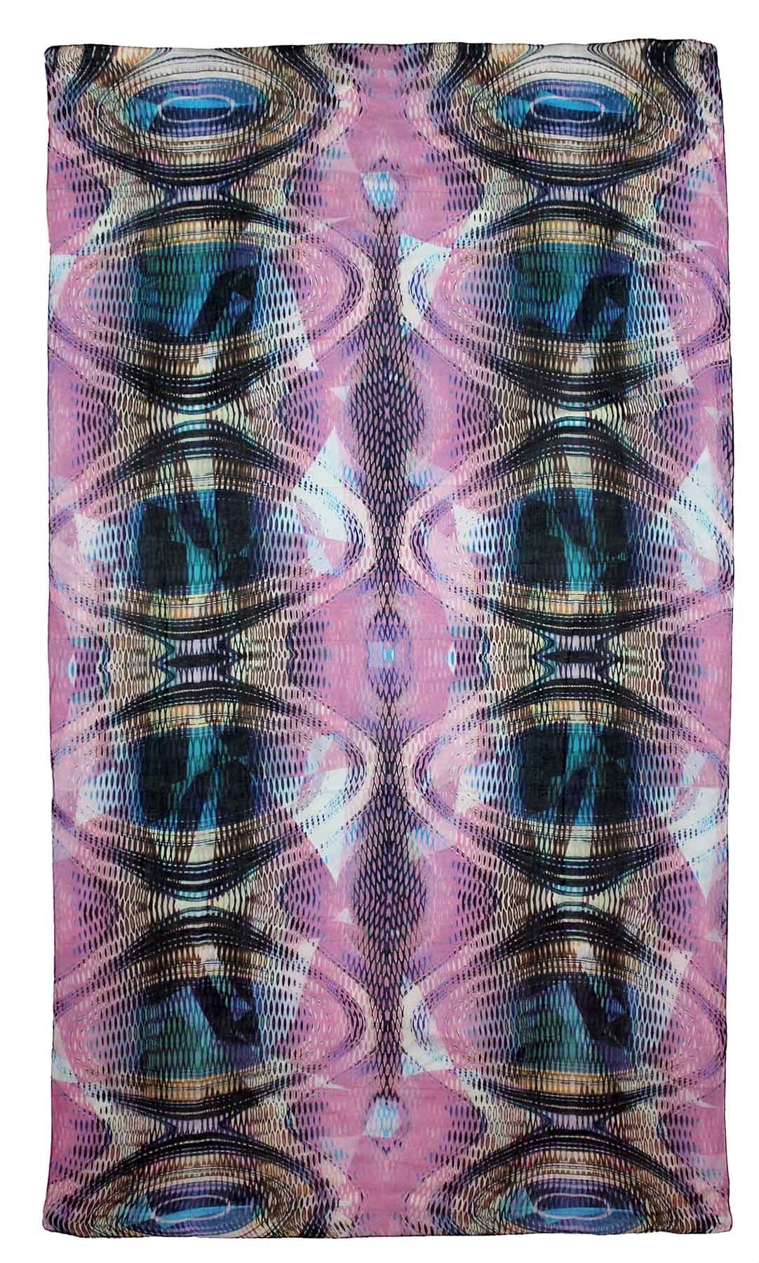 Peacock Feather Printed Scarf - Image 4